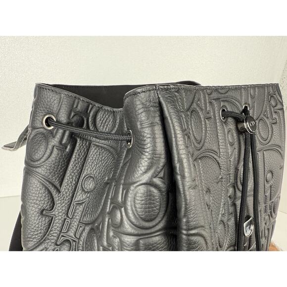 Christian Dior Black Gravity And Grained Leather Daily Backpack With Flap - Picture 12 of 16